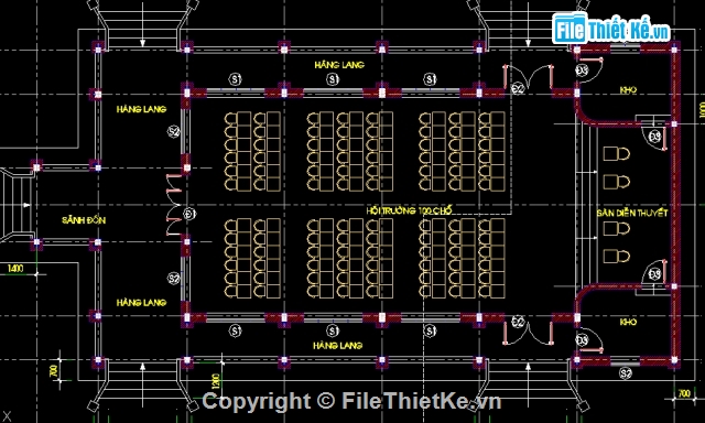 Mẫu nhà,nhà văn hóa,File cad,full autocad,các mẫu  nhà văn hóa